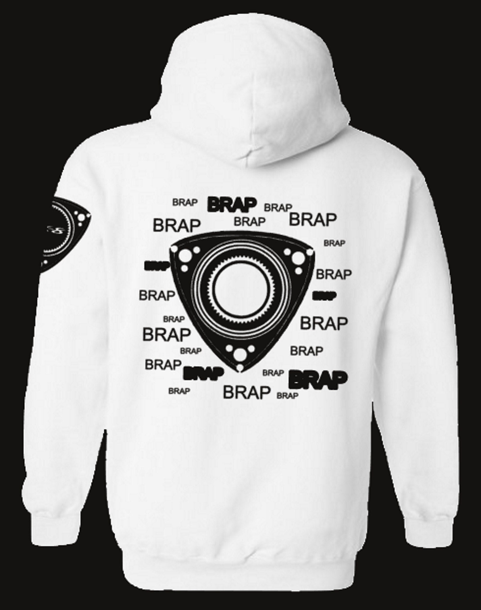 RX8 Rotary Brap Splatter White Sweatshirt Hoodie – UniPopsCo